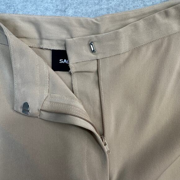 Sag Harbor Dress Pants Womens 16 Light Tan Stretch Straight High Rise Officewear - Picture 2 of 9